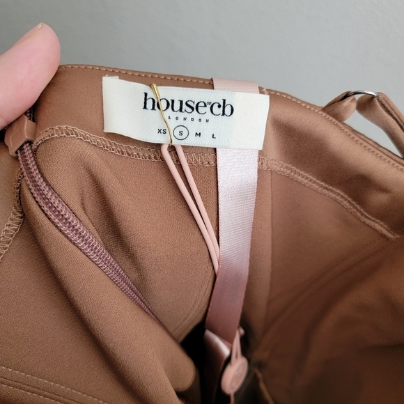 House of CB Bianca Mocha Satin Corset Dress size S NWT - Picture 11 of 11